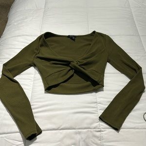 Olive green top